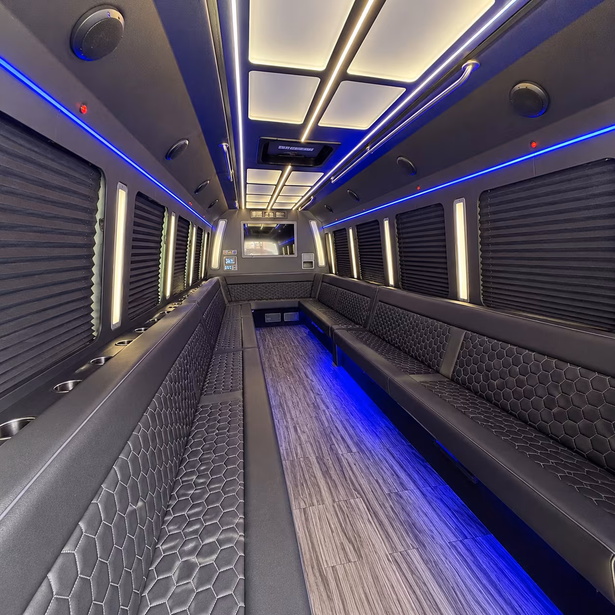 draper 30 passenger party bus interior