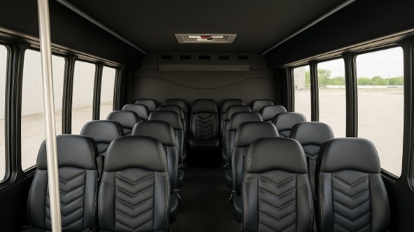 Interior of Charter Bus Company Draper's 15 Passenger Minibus in Draper