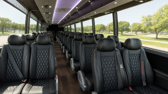 Interior of Charter Bus Company Draper's 18 Passenger Minibus in Draper