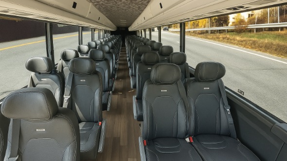 Interior of Charter Bus Company Draper's 25 Passenger Mini bus in Draper
