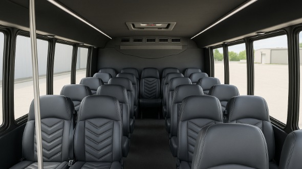 Interior of Charter Bus Company Draper's 28 Passenger Mini bus in Draper