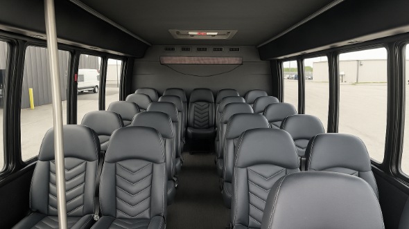 Interior of Charter Bus Company Draper's 30 Passenger Minibus in Draper