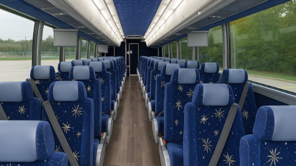 Interior of Charter Bus Company Draper's 54 Passenger Charter Bus in Draper