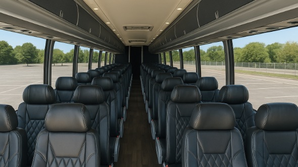 draper 54 passenger charter bus inside