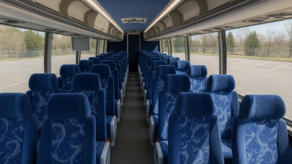 draper 55 passenger charter bus inside