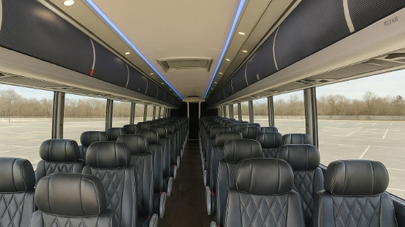 draper 56 passenger charter bus inside