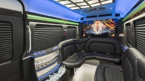 draper sprinter limo rental inside
