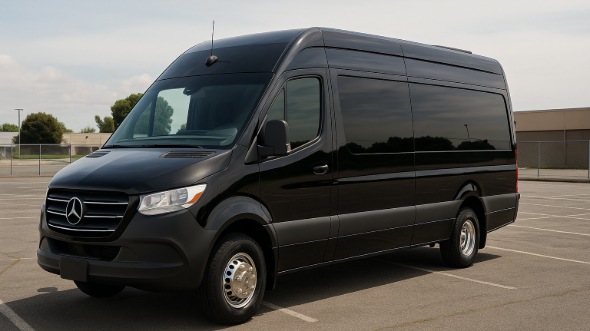 Exterior of Charter Bus Company Draper's Sprinter Van Rental With Driver in Draper